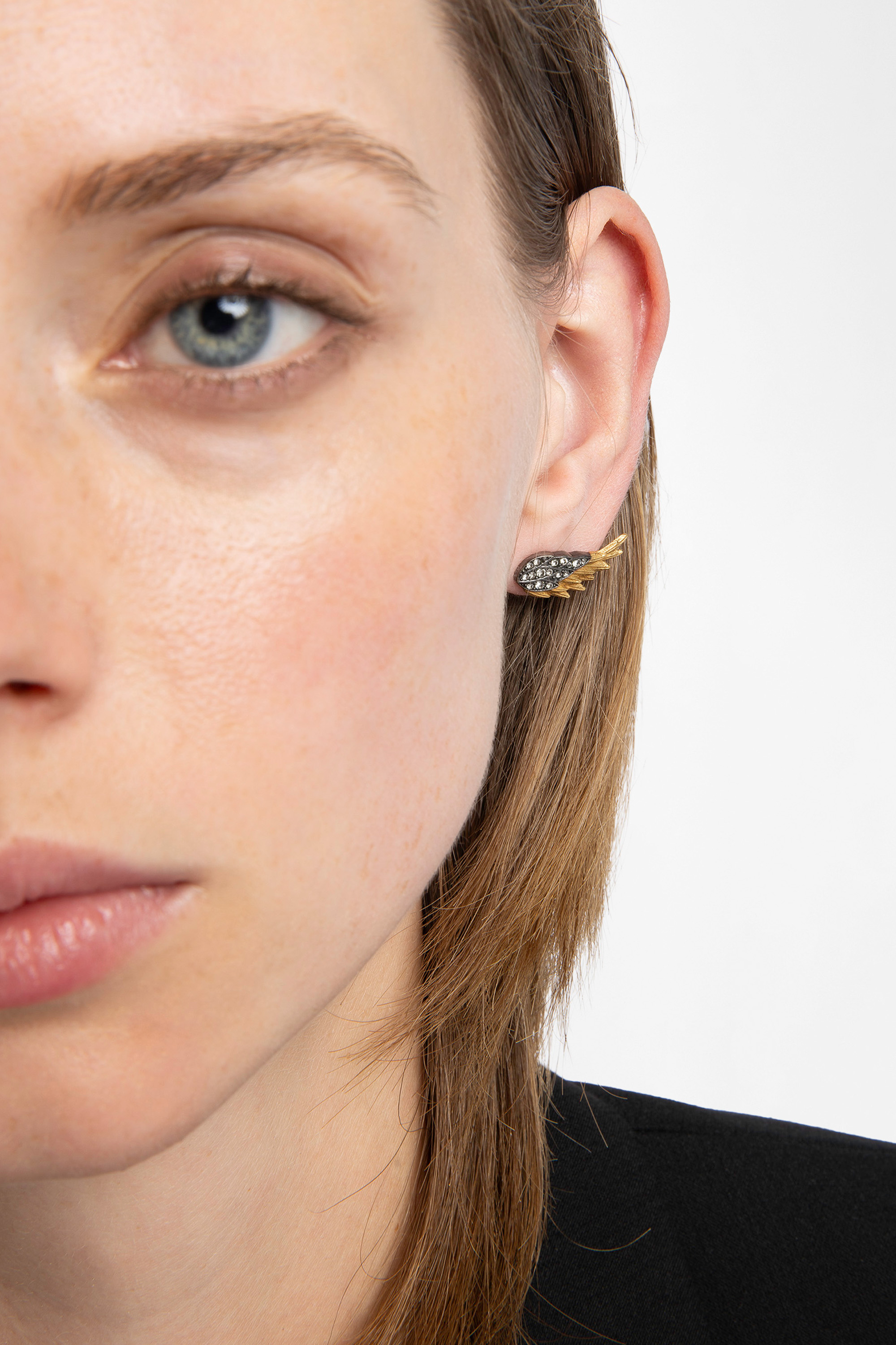 Rock Feather Earring